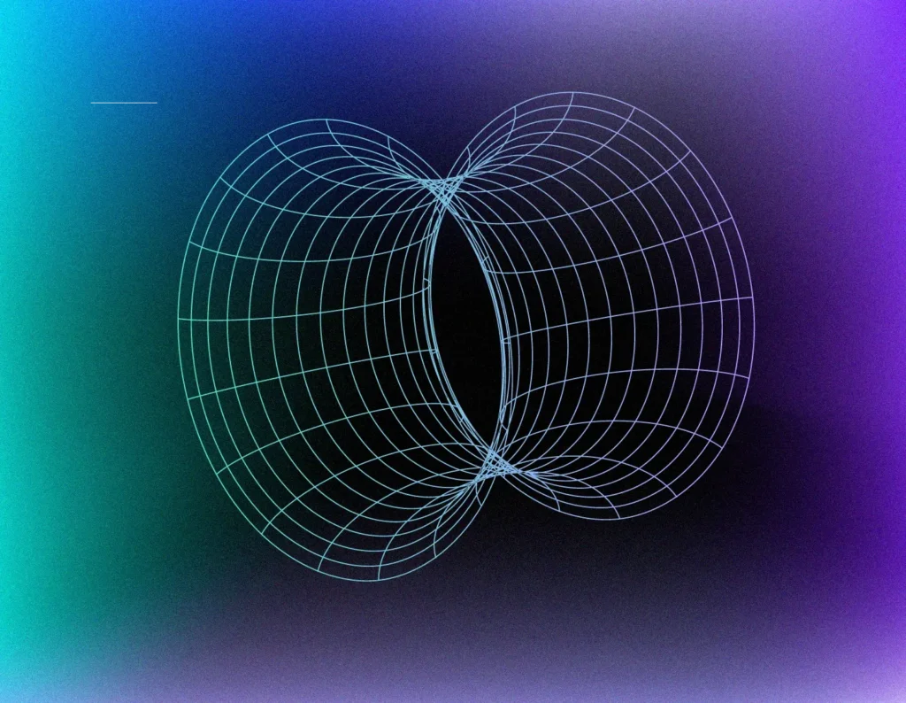 Touring blog art with hollow wireframe