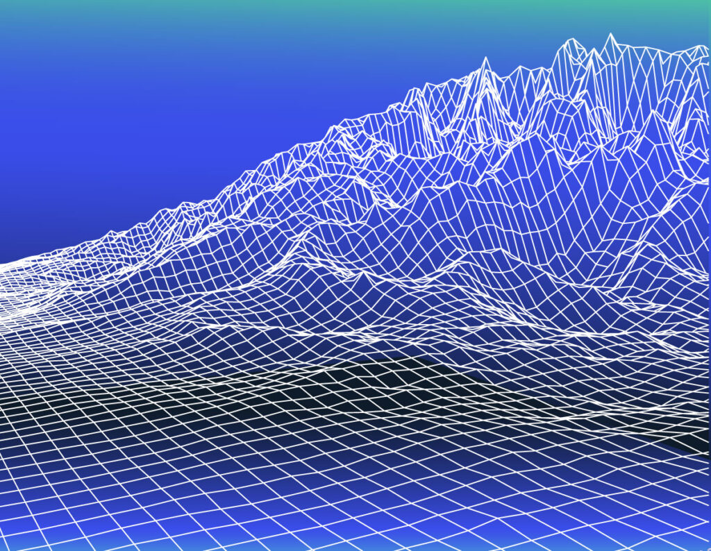 Wireframe landscape