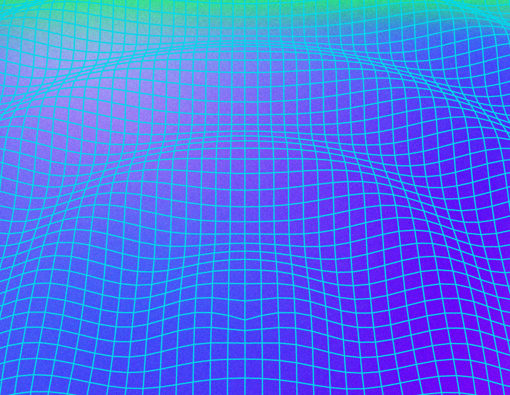 Wavy net rippling over a gradient